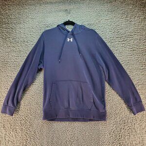 Under Armour Shirt Mens Medium ColdGear Navy Blue Pullover Hoodie